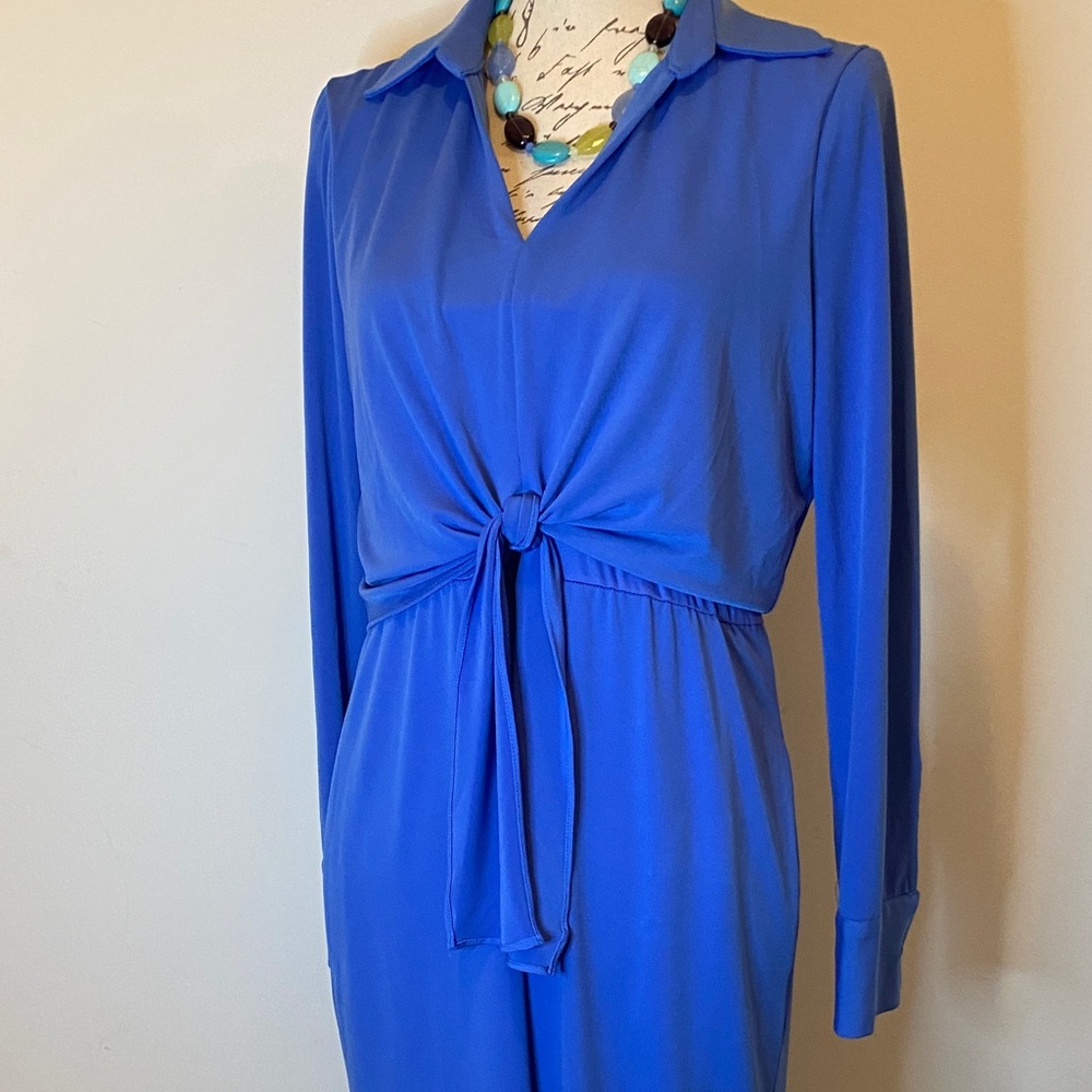 Maggy London Vibrant Blue Long Sleeve Dress